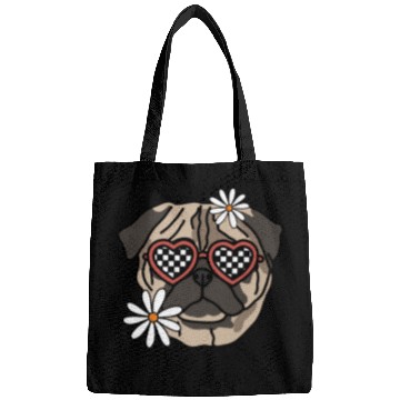 Discover Pug retro Dog Bags