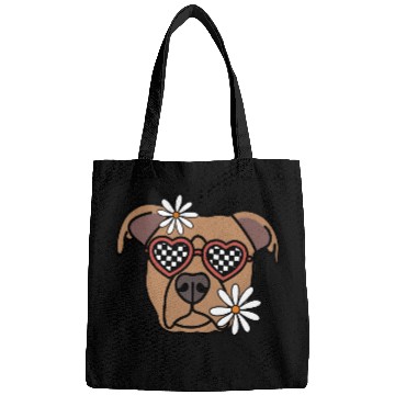 Discover Pitbull Brown Retro Dog Bags