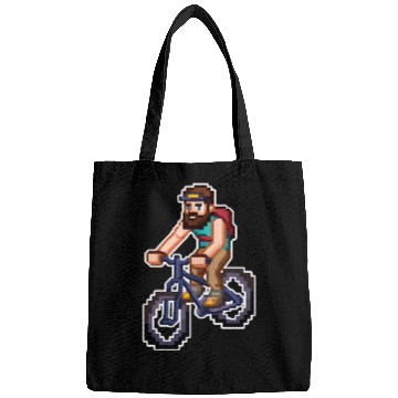 Discover Mountain Bike Pixel Art Bags