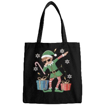 Discover Dabbing Elf with Candy Cane and Gifts Bags