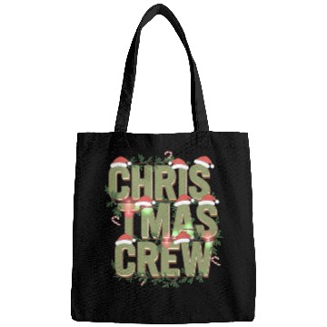 Discover Christmas Crew with Santa Hats and Candy Canes Bags