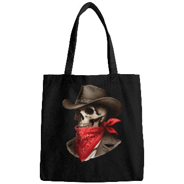 Discover Cowboy Skeleton Skull Bandit Bags