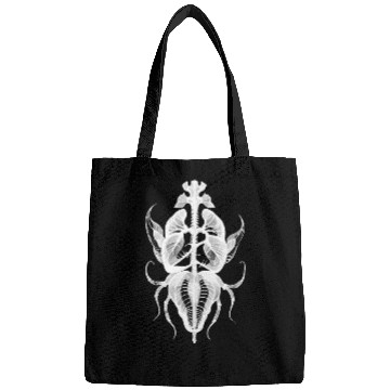 Discover Surreal Insect Anatomy White Ink Bags