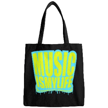 Discover Music is my Life Love Saying Graffiti Spray Drops Bags