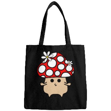 Discover Sassy Red Mushroom Pouting and Showing Middle Fing Bags