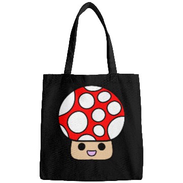Discover Cute Red Mushroom Smiling Bags