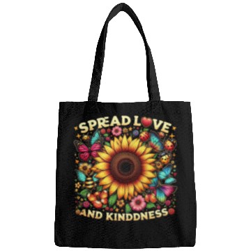 Discover Spread Love & Kindness Sunflower Design Bags