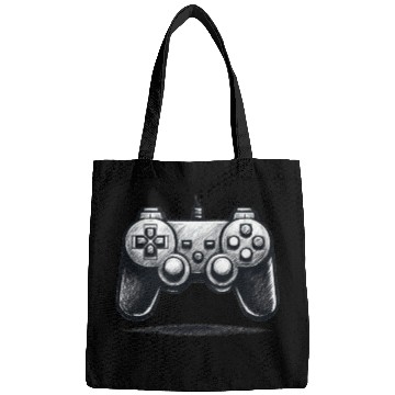 Discover Gamer Controller Cartoon Charcoal Gaming Art Bags