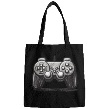 Discover Gamer Controller Cartoon Charcoal Gaming Art 3 Bags