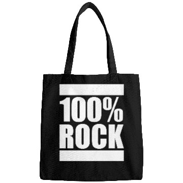 Discover 100 % Percent Rock Heavy Metal Music Text Logo Bags