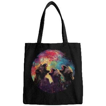 Discover Baboon Monkey Howling Moon Bags