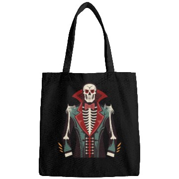 Discover A skeleton ribcage, a vampire tuxedo print Costume Bags