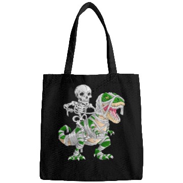 Discover Skeleton Riding Mummy Dinosaur T rex Halloween Bags