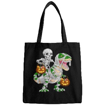 Discover Skeleton Riding Mummy Dinosaur T rex Halloween Bags