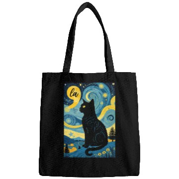 Discover Halloween Starry Night Black Cat Comma La Harris Bags