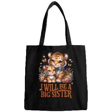 Discover I'm Going To Be A Big Sister Cute Tiger Bags