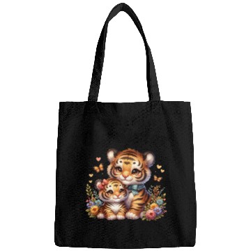 Discover I'm Going To Be A Big Sister Sweet Tigers Bags