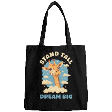 Discover Giraffe Stand Tall, Dream Big Bags