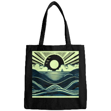 Discover Ocean Sunrise Retro Wave Sailing Bags