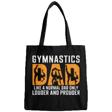 Discover Like Louder & Proudere Dad Funny Gymnastics Dad Bags