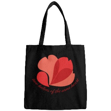 Discover Vintage Botanical Red Poppy Heart Graphic Flower Bags