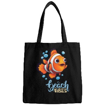 Discover Cream Blue Green Modern Skeleton Beach Bags