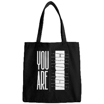Discover You Are Enough" Inspirational Optical quote Bags