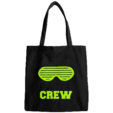 Discover Party Crew Face Team Friends Member Face Text Logo Bags