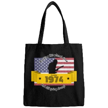 Discover 50th birthday Rocking this planet since 11/1974 Bags