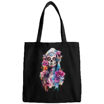 Discover Santa Muerte Saint Mexican Folklore Dead Skull Bags