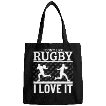 Discover I Love Rugby Funny Rugby Player Bags