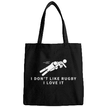 Discover I Love Rugby Funny Rugby Player Bags