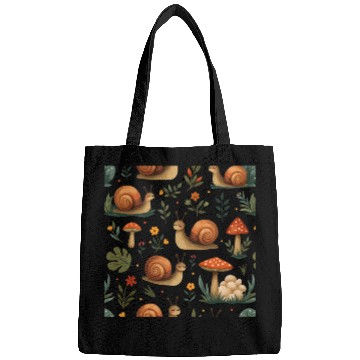 Discover Charming Snails, Mushrooms, and Botanical Art Bags