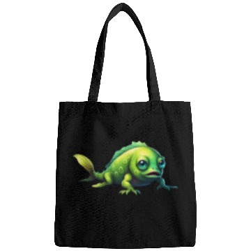 Discover Monster Fish Green Color Crawling on the Seabed Bags