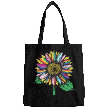 Discover LGBTQ sunflower rainbow flags Diversity Human Righ Bags