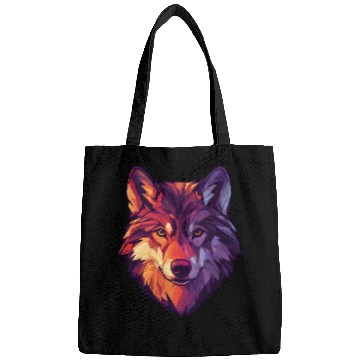 Discover Floral Wolf Vintage Flowers Wolf Face for Wolves Bags