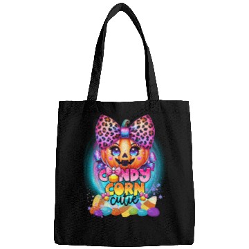 Discover Sparkly Candy Corn Cutie Glitter Neon Pumpkin Bags