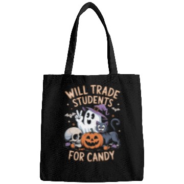 Discover Cute Halloween Black Cat Pumpkin Ghost Humor Bags