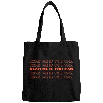 Discover Read me if you can, Typography Bags