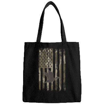 Discover Bottomland Camo Duck Hunting American Flag USA Bags