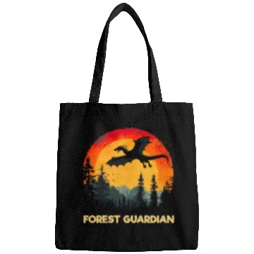 Discover Vintage Sunset Forest Dragon Bags