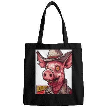 Discover hillbilly redneck zombie cowboy pig Bags