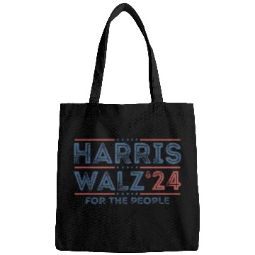 Discover Harris Walz 2024 Funny Cat Election Kamala Harris Bags