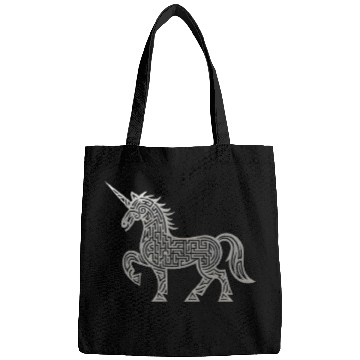 Discover Celtic Unicorn Line Art Tattoo Bags
