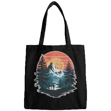 Discover Wildlife Forest Nature Trees Retro Outdoors Bags