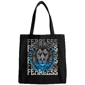 Discover Black Blue Illustrative Fearless Bags