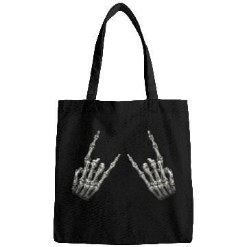 Discover Rock On Rock Star Skeleton Hands Rocker Halloween Bags