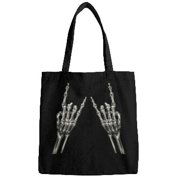 Discover Rock On Rock Star Skeleton Hands Rocker Halloween Bags