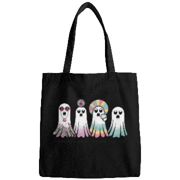 Discover Psychedelic Retro Ghosts Groovy, Disco, Hippie Bags