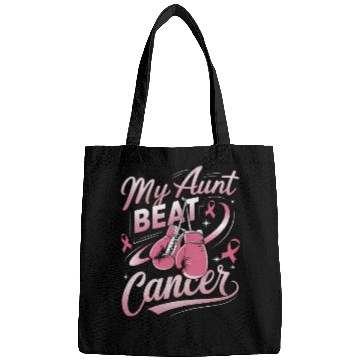 Discover My Aunt Beat Cancer Breast Cancer Awareness Bags